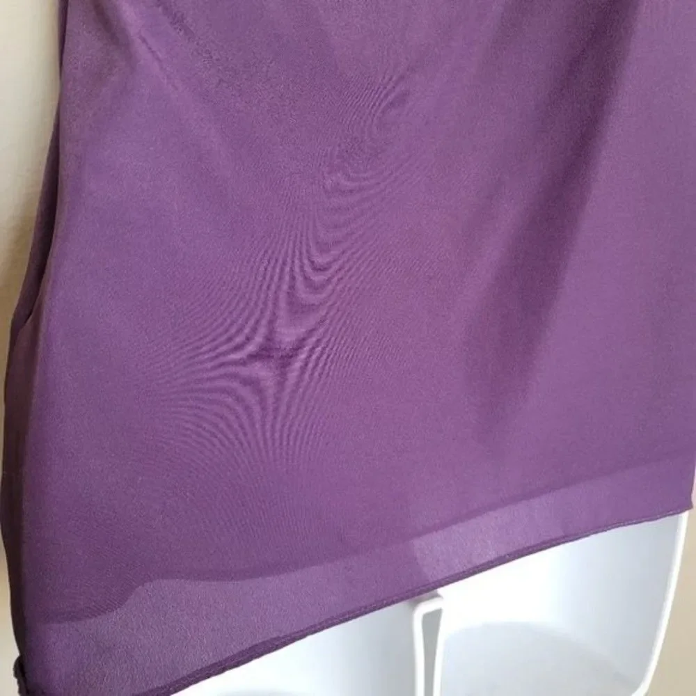 Sugarlips one-shoulder ruffled violet top size small